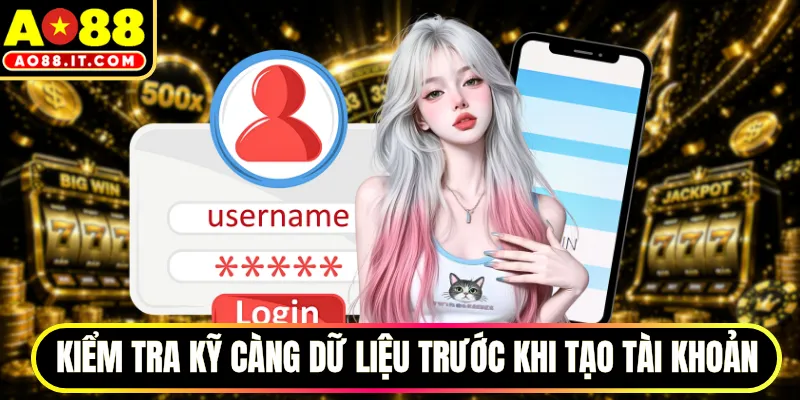 Kiểm tra kỹ càng dữ liệu trước khi tạo tài khoản